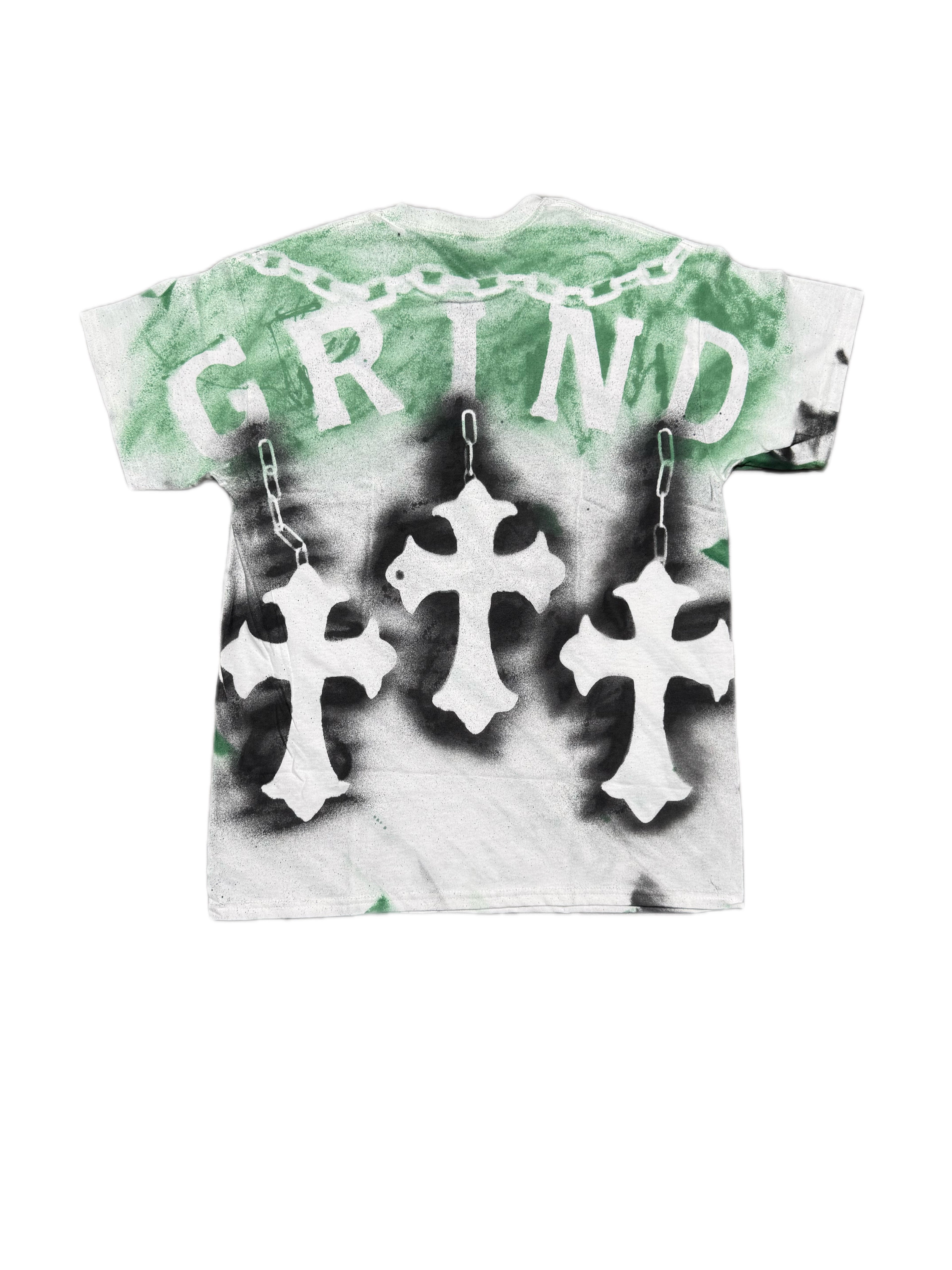 “Everyday Grind” tee green an black